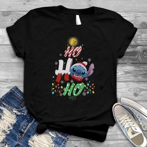 HoHoHo Disney Christmas Tee, Christmas Stitch Disney shirt, Holiday Christmas gift sweatshirt Cute Stitch shirt, Kids Christmas shirt j53