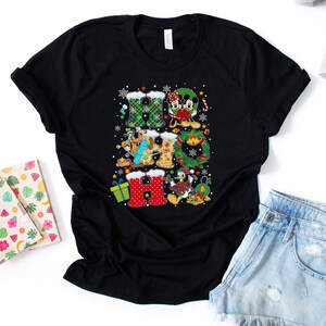 Ho Ho Ho Christmas Shirt- Disney Mickey, Minnie,Donald,Pluto Shirt-Cute Christmas Shirt-Disneyland shirt-Matching Christmas Tee83