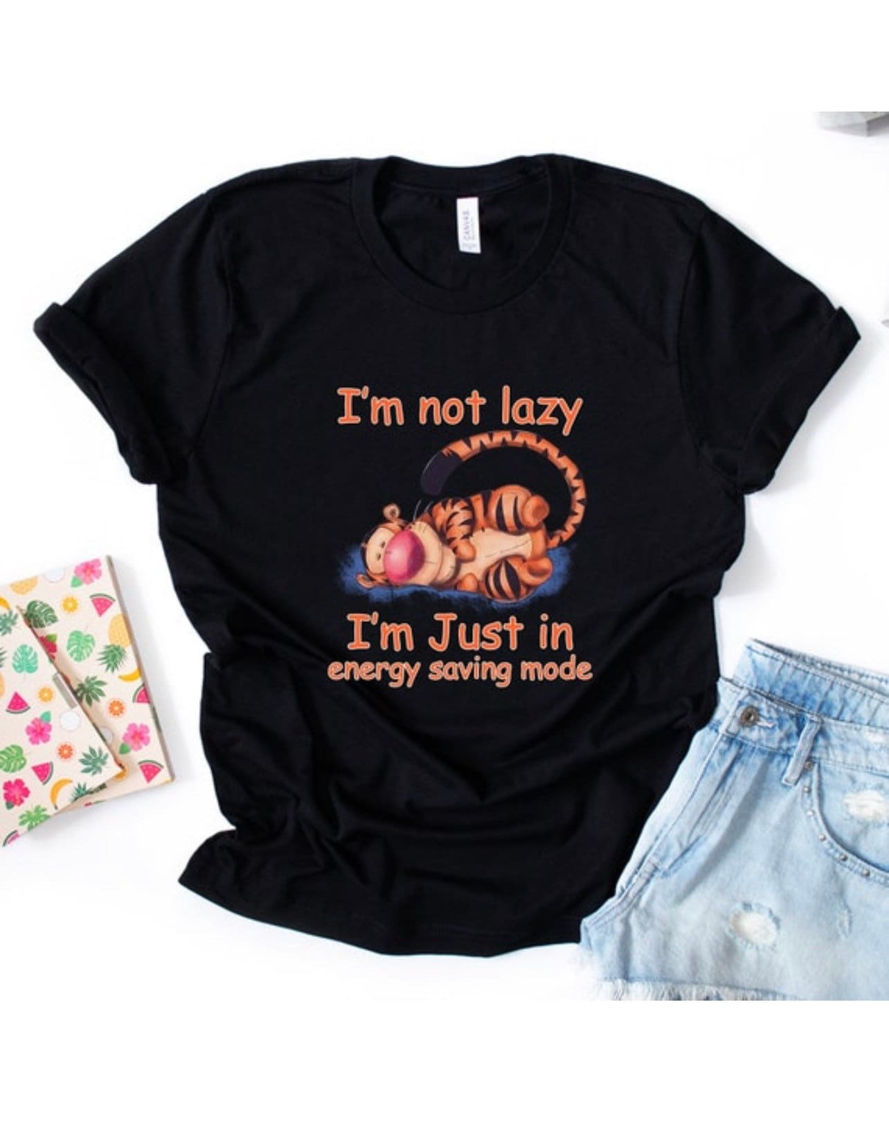 Discover I'm Not Lazy I'm Just In Energy Saving Mode Tigger Winnie The Pooh T-Shirt