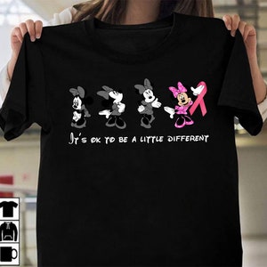 It’s ok to be a little different Disney Cancer shirt, Disney Minnie cancer shirt, Breast Cancer Shirt, Pink Ribbon cancer Gift shirt