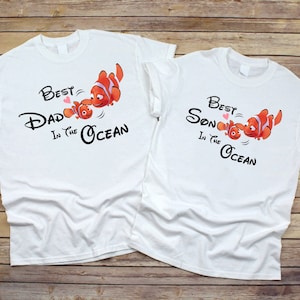 Best Dad And Son In The Ocean Finding Nemo Family Shirt,Beach Vacation Disney Shirt, Disney World Shirt, Birthday Gift For Man Shirt-