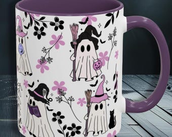 Witchy Ghost Coffee Mug: Funny GIft, - Halloween Fall Mug