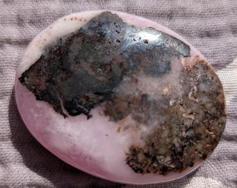 Pink Aragonite Heart: Emotional Healing Crystal from Pakistan