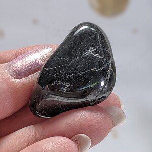 Black Tourmaline Crystal Tumbled Stone  consciously Sourced crystals from Brazil