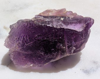 Purple Fluorite with Clear Quartz – Raw Intuition & Clarity Stone – Aura Protection – Sourced in Mexico