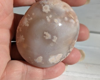 Flower Agate sakura agate palm stone mined in Madagascar