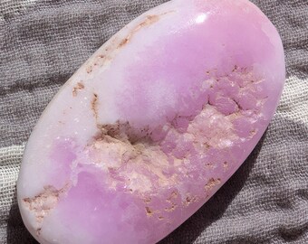 Pink Aragonite Heart: Emotional Healing Crystal from Pakistan