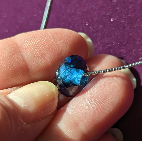 Beautiful Blue Kyanite single bead minimalist gem… - image 4