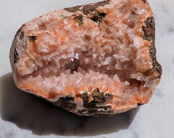 Natural Stilbite & Heulandite Cluster Calming Crystal for Dreams, Heart Healing and Spiritual Awakening