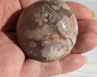Flower Agate sakura agate palm stone mined in Madagascar