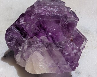 Purple Fluorite with Clear Quartz – Intuition, Clarity & Spiritual Protection – Raw Cluster Sourced in Mexico