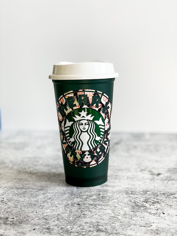 MERRY EVERYTHING | Starbucks Color Changing Cup | Reusable Hot Cup |  Customizable | Retro Ornaments