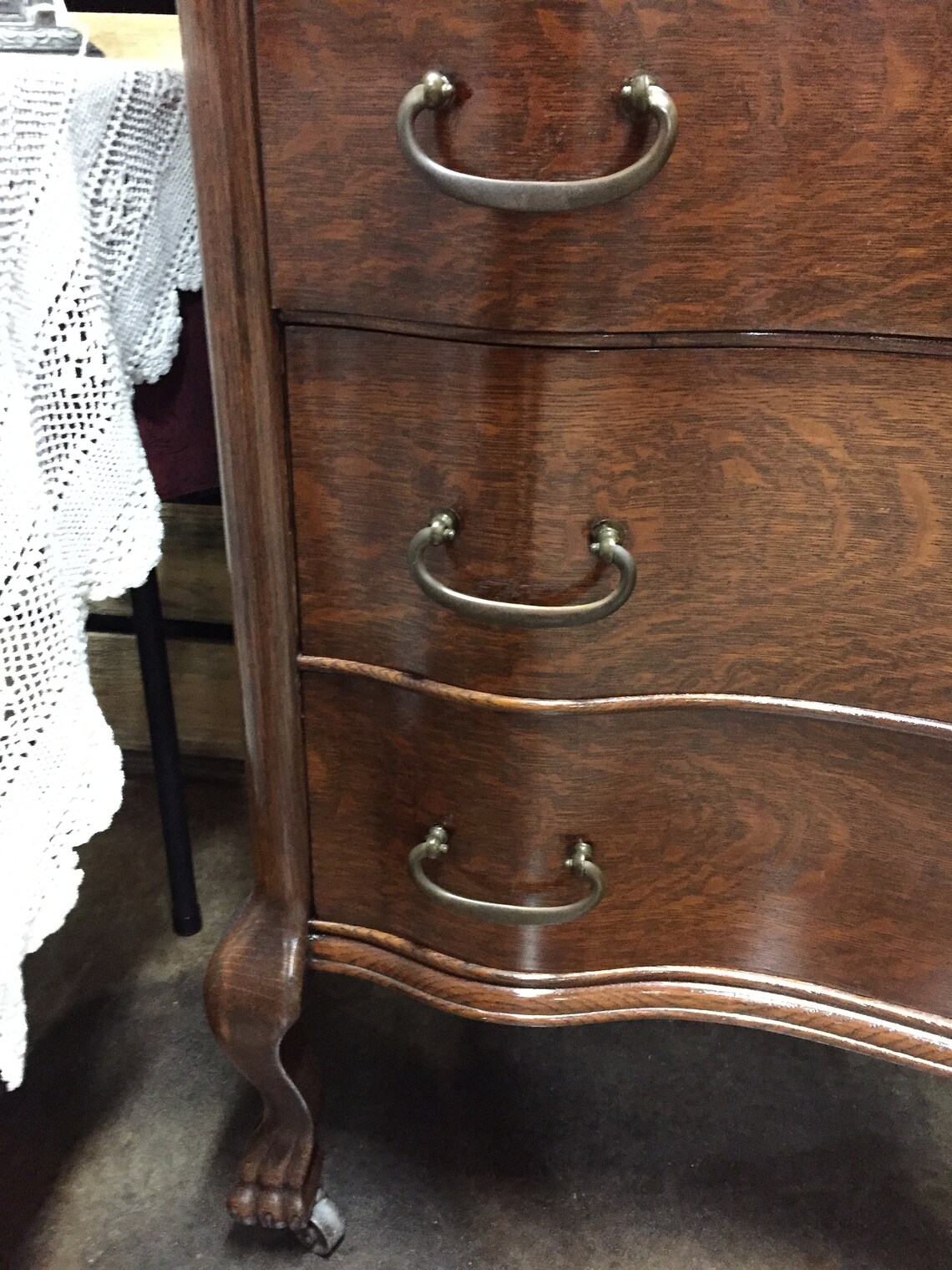 SALE Antique Chest of Drawers with Mirror Solid Oak Vintage Etsy