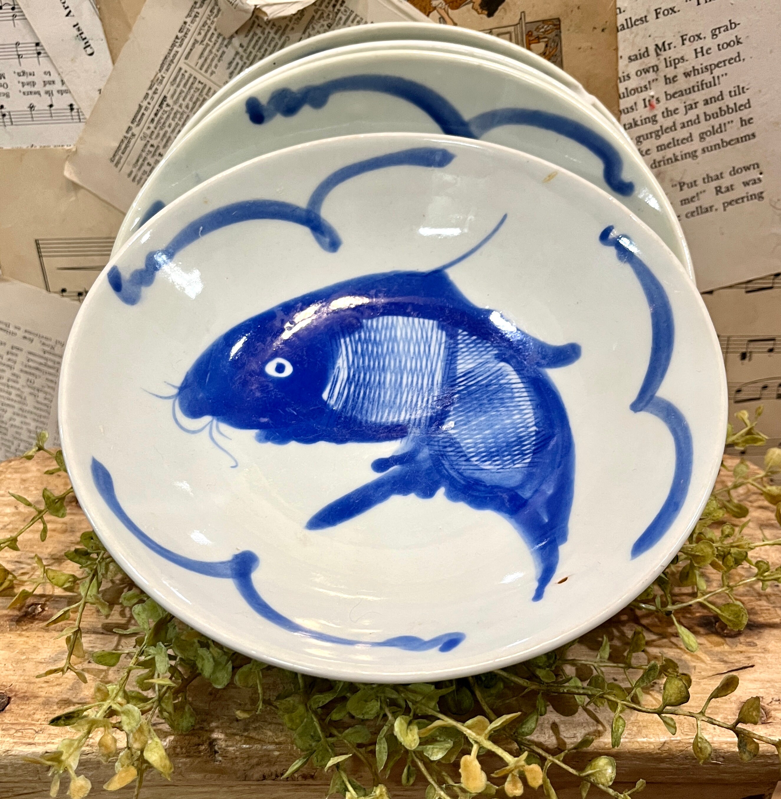 Blue And White Ceramic Fish Plate,, Steamed Fish Plate, Handmade