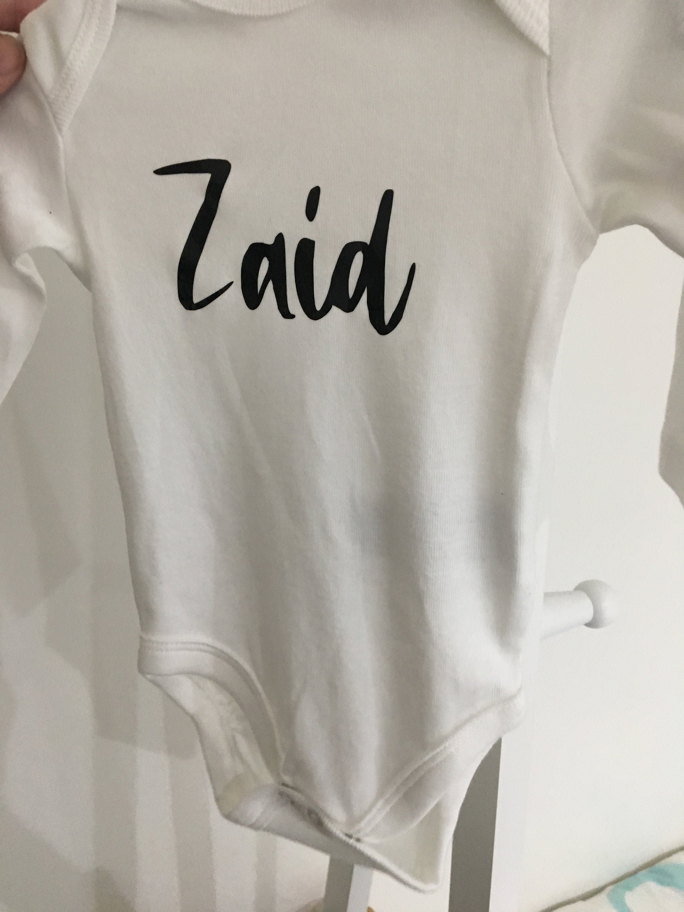 Personalised Baby Onesies Name Etsy