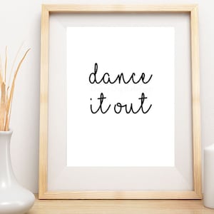 Grey’s Anatomy Quote Digital Art Print Download - dance it out Meredith and Cristina | DaisyDigitalShop