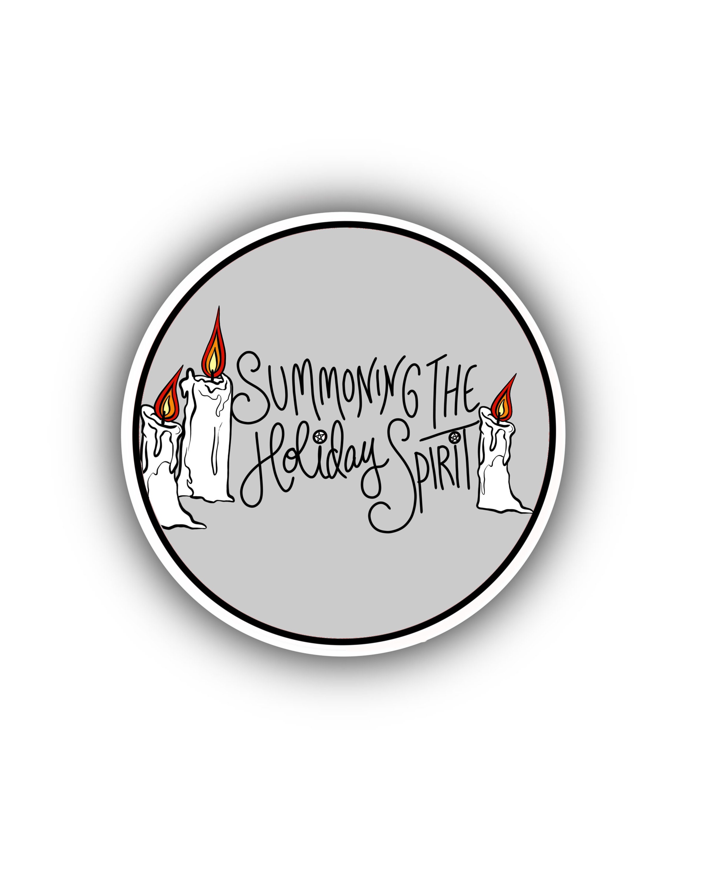 Summoning the Holiday Spirit Sticker Christmas Sticker  Etsy