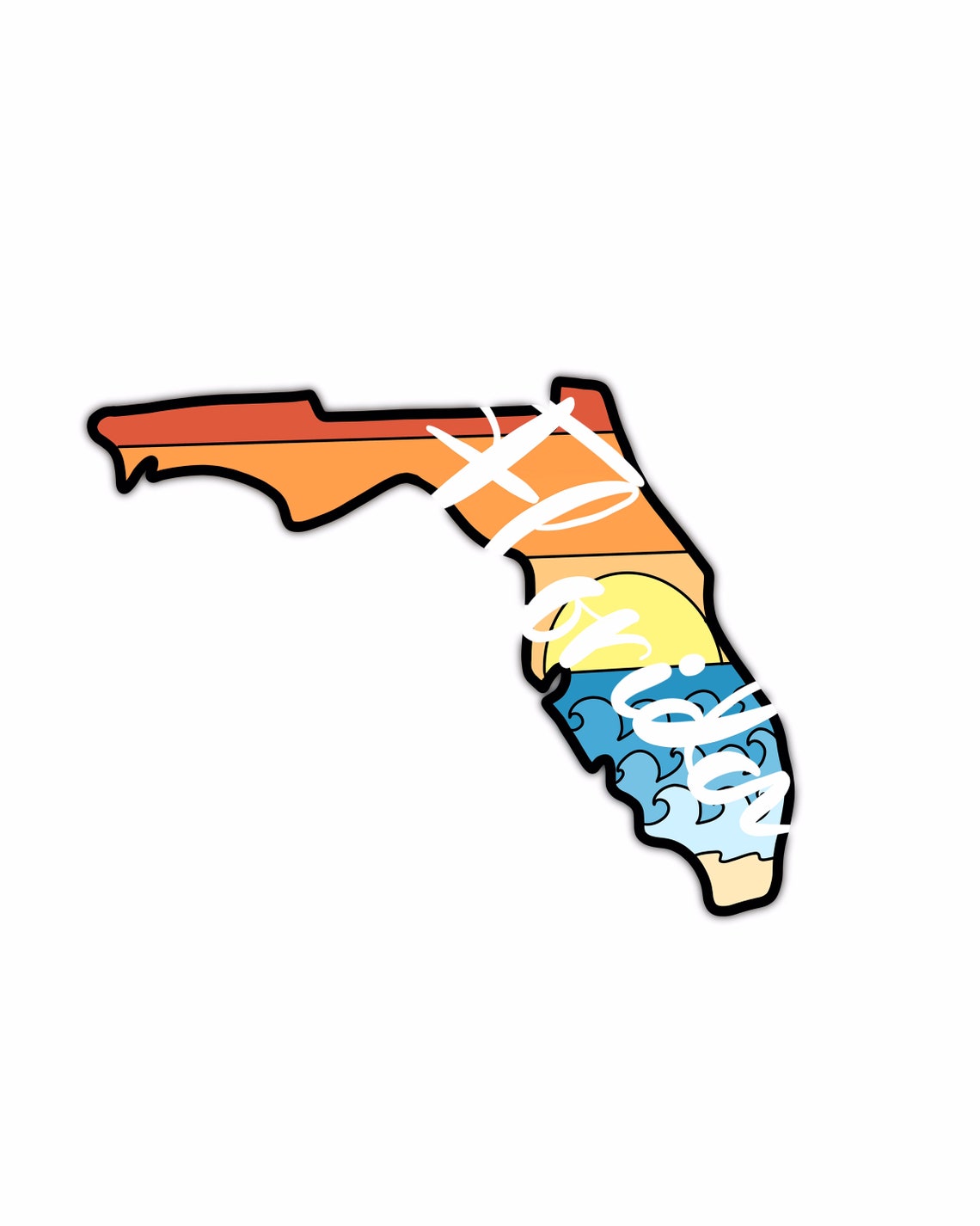 Florida Sticker Florida State Sticker Travel Sticker Etsy