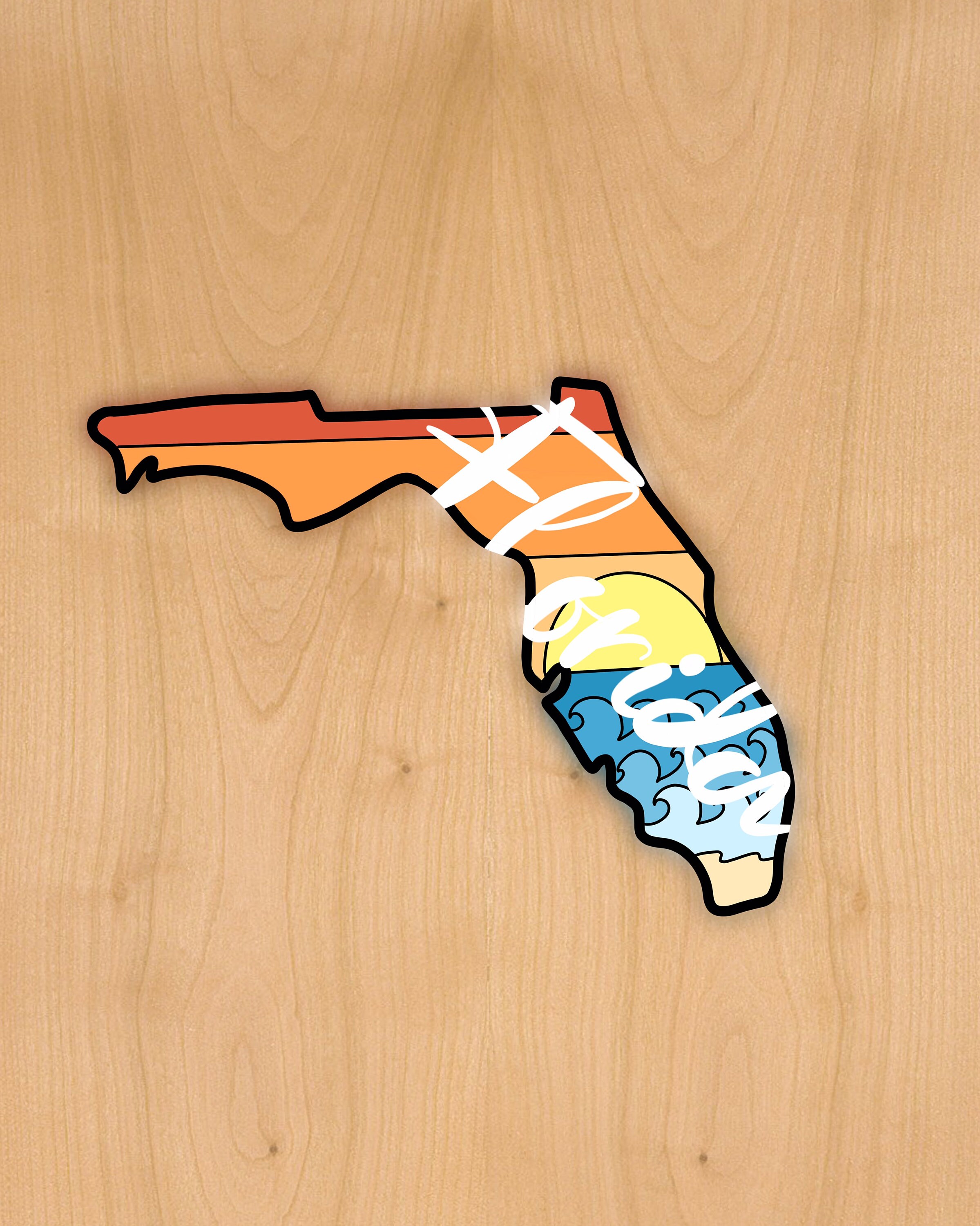 Florida Sticker Florida State Sticker Travel Sticker Etsy