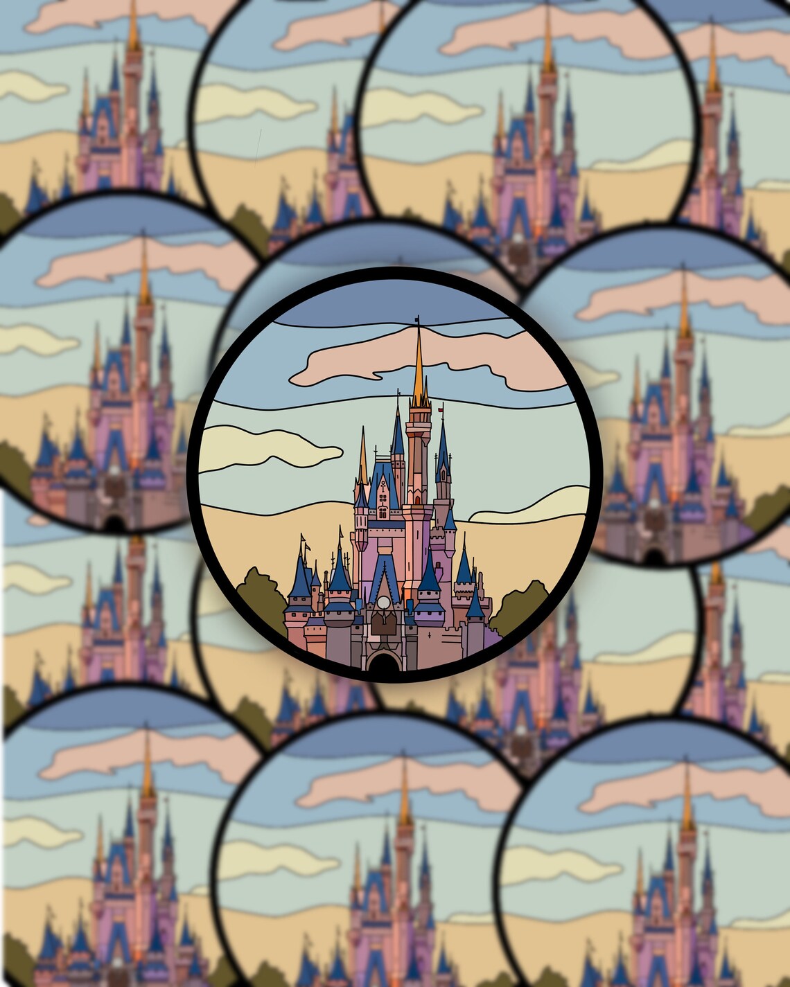 Magic Kingdom Sticker Cinderella Castle Sticker Disney Etsy