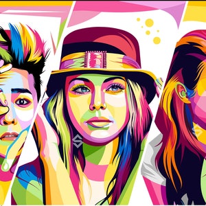 dibuja un sorprendente estilo de arte pop vectorial a partir de tu foto, retrato de caricatura personalizado, caricatura de arte vectorial a partir de tu foto, regalo para amante