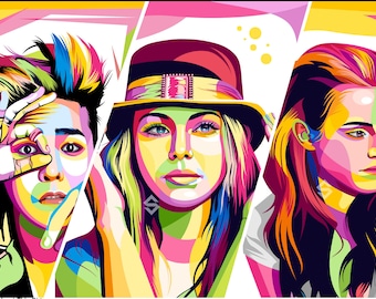 draw very amazing vector pop art style from your photo,custom cartoon portrait,vector art cartoon from your photo,,gift for lover