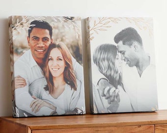 Impresión fotográfica personalizada en lienzo: fotos familiares, de boda o de mascotas