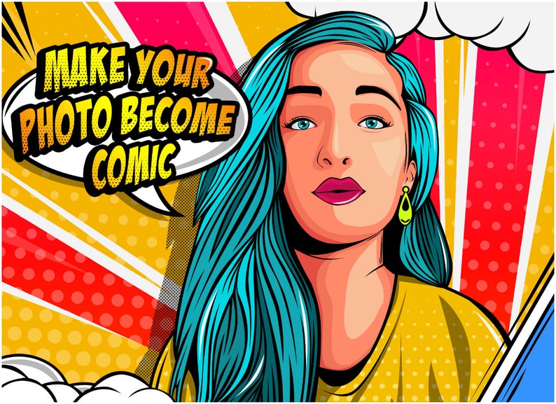 I Will Make Colorful Comic Pop Art From Your Photovector Etsy