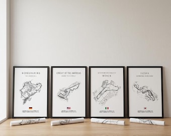 Formula 1 Race Track Poster 2025 · Gift Idea · Monaco Nürburgring MONZA F1 Legends Race Track Bundle • 10 Iconic Circuits