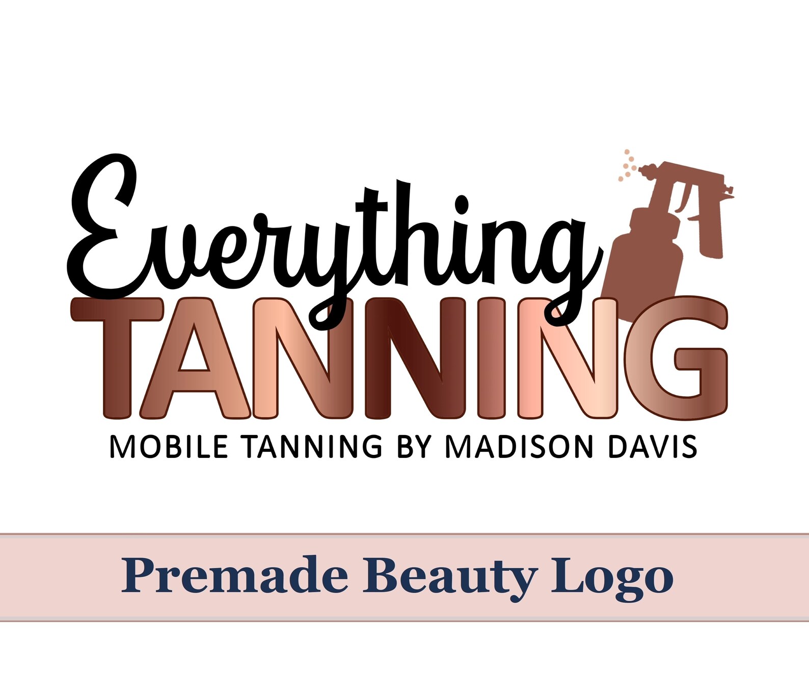 Spray Tan Logo Mobile Tanning Logo Bronze Spray Tan Logo Etsy