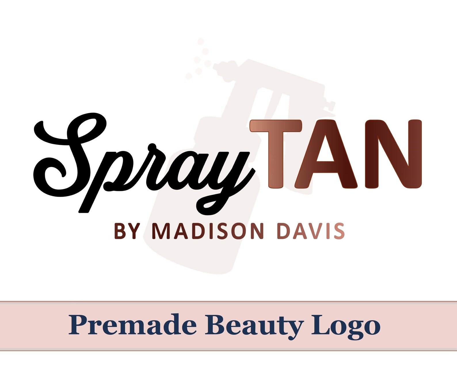 Spray Tan Logo Mobile Tanning Logo Bronze Spray Tan Logo Etsy