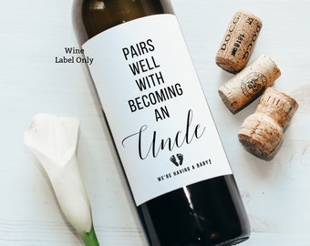 Becoming Auntie Wine Labels, Pregnancy Announcement Gift, Baby on the way, New Aunt Gift, Gift for Aunt to be, Gift for Auntie