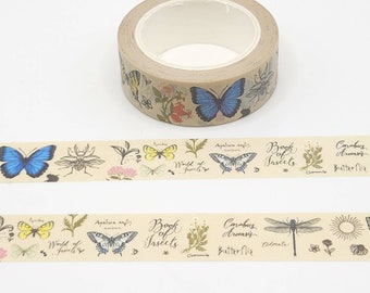 Vintage Insect & Floral Washi Tape: Botanical Junk Journal