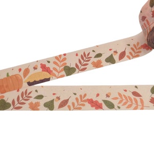 Autumn Leaves & Pumpkin Pie Washi Tape: Thanksgiving Planner Decor