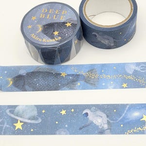 Akira Kusaka Deep Sea Diver Washi Tape: Gold Foil Ocean Design