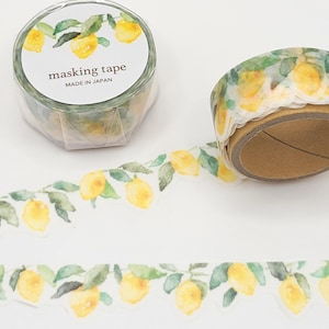 Gestanste citroenen washitape / Japanse washitape / schattig fruit-washi / Pen Pal Gift / zomer BUJO of planner / Food Washi / Mind Wave