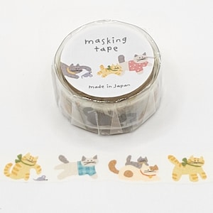 Gestanste katten washitape / Japanse washitape / Mind Wave-washi / Hokkori-afplaktape / BUJO of planner / gestanste washi / kattenliefhebber cadeau