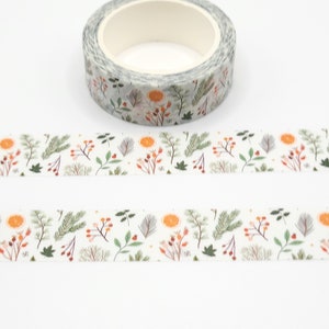 Fita Washi de inverno, frutas vermelhas e laranjas / Washi de férias bonitas / Stuffer de meia artesanal / Fita Washi de Natal / Presente de amigo de caneta