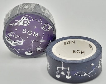 Magic Spell Washi Tape: Silver Foil Embossed BGM Tape