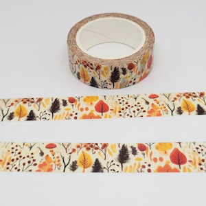 Autumn Leaves Washi Tape: Fall Forest Planner Tape