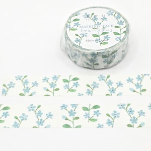 Blue Star Floral Washi Tape / Blauwe bloemen Washi Tape / Japanse Washi Tape / Pen Pal Gift / Botanische Washi / Garden Washi Tape