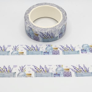 Lavender Garden Washi Tape: Botanical Scrapbooking Tape