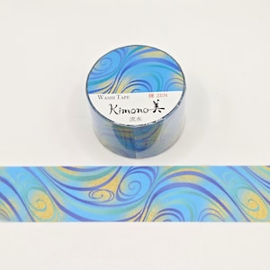 Saien Kimono Washi Tape: Gold Foil Yuzen Design