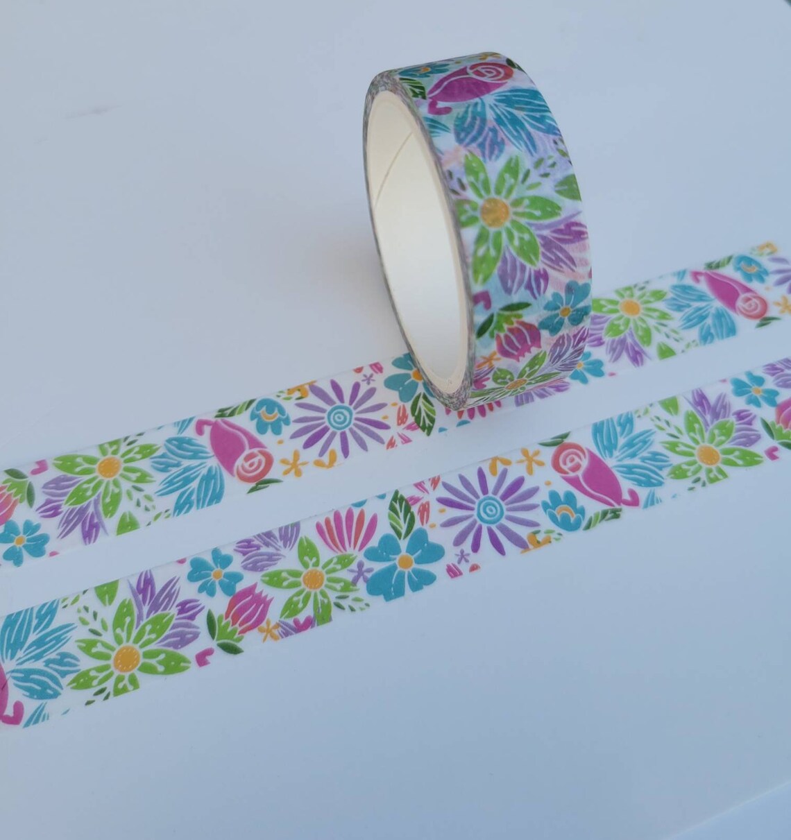 Spring Flowers Washi Tape / Floral Washi Tape / Cinta Etsy