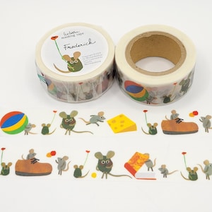 Frederick de muis washitape / Leo Lionni Washi / schattige muizen Washi / Mouse Lover Gift / Pen Pal Gift / BUJO of plannertape / 20 mm Washi