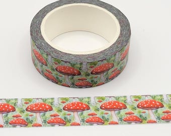 Red Mushroom Washi Tape: Forest Floor Planner Tape