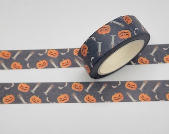Halloween Washi Tape: Jack-O-Lanterns, Floating Candles (15mm x 10m)