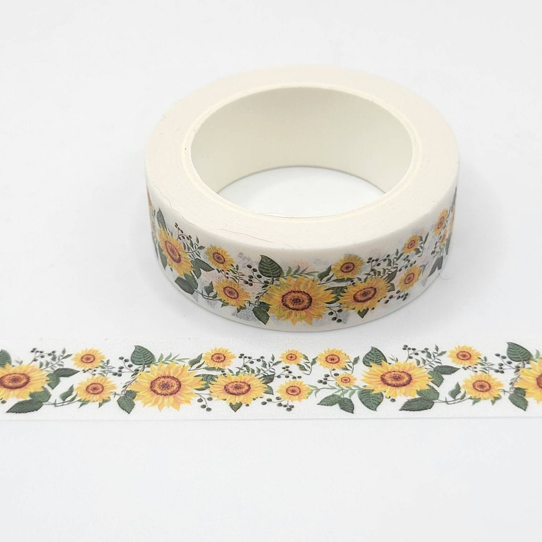 Sunflower Washi Tape / Floral Washi Tape / Summer Washi / Sunflower