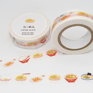 Papier Platz Noodles Washi Tape / Japanese Washi Tape / Ramen Washi / Cute Food Washi Tape / Pen Pal Gift / Noodle Lover Gift / Hygge Washi