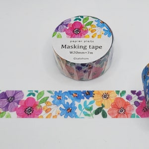 Papier Platz Garden Floral Washi Tape / Japanese Washi / Made in Japan Masking Tape / Pen Pal Gift / BUJO or Planner / Pretty Flowers